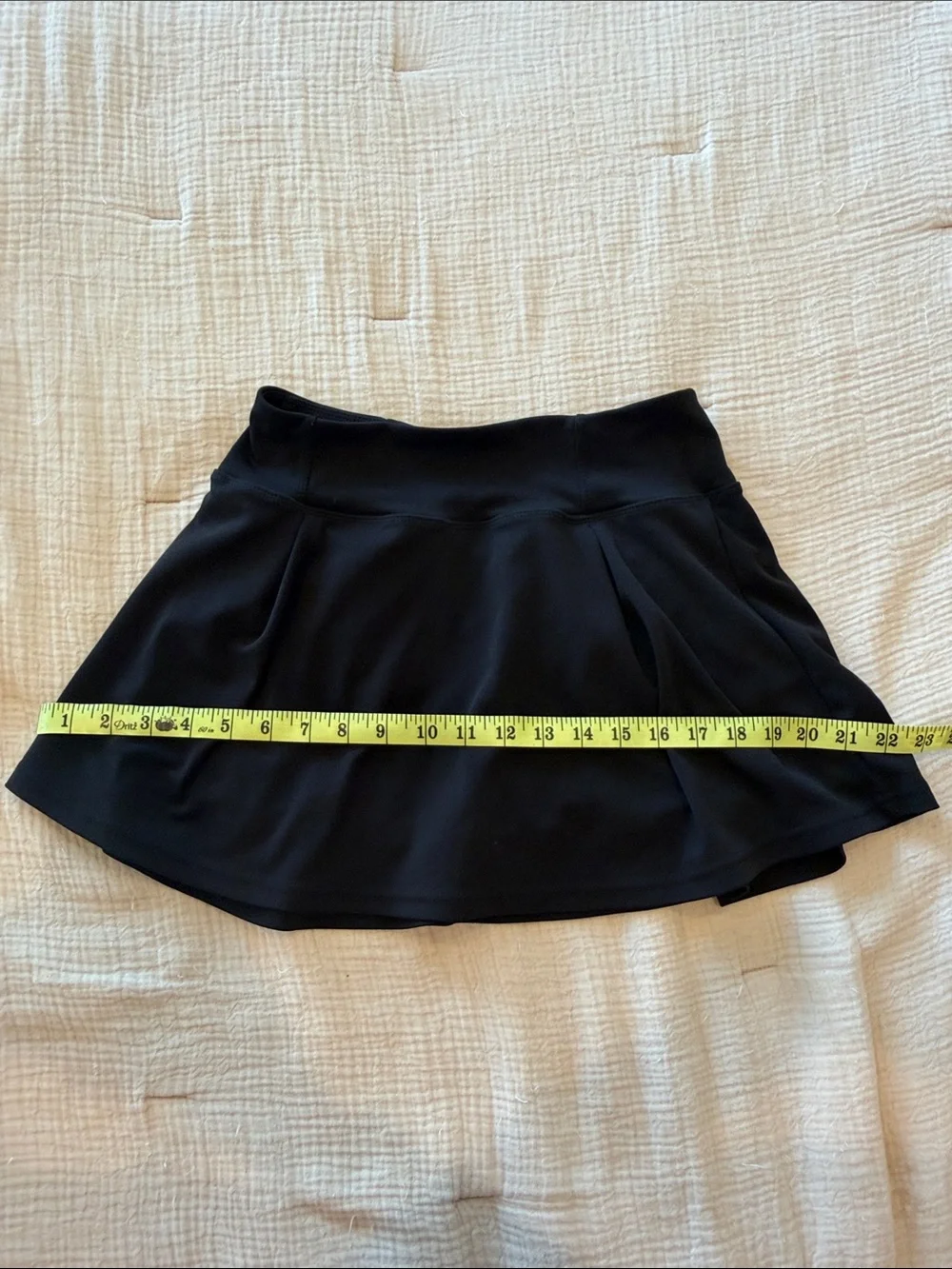 Girls' Black Athletic Skort with Built-In Shorts Size M